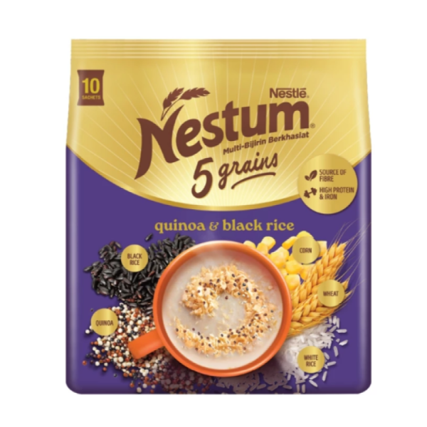 Nestle Nestum 5 Grains Quinoa & Black Rice 10 x 10 Sachets x 32g
