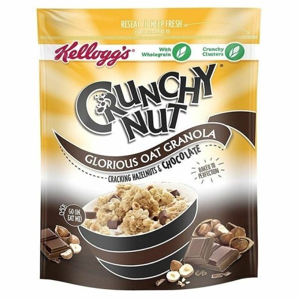 Kelloggs UK Crunchy Nut Glorious Oat Granola Cracking Hazelnuts & Chocolate 5x600g