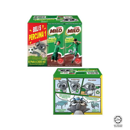 Nestle's Milo UHT Chocolate Malt Drink 4(6x200ml)