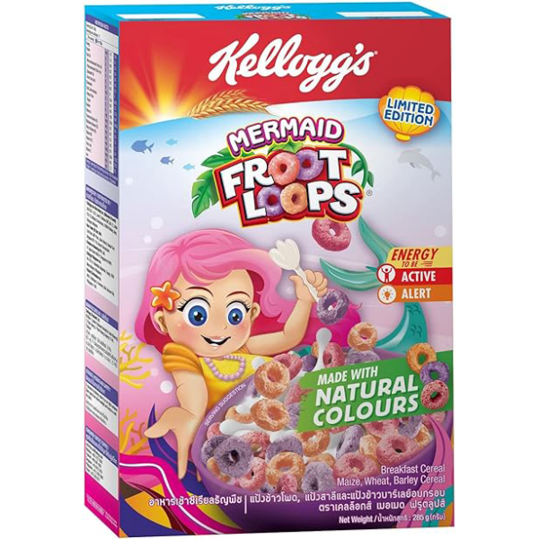 Kelloggs Mermaid Froot Loops 18x285g