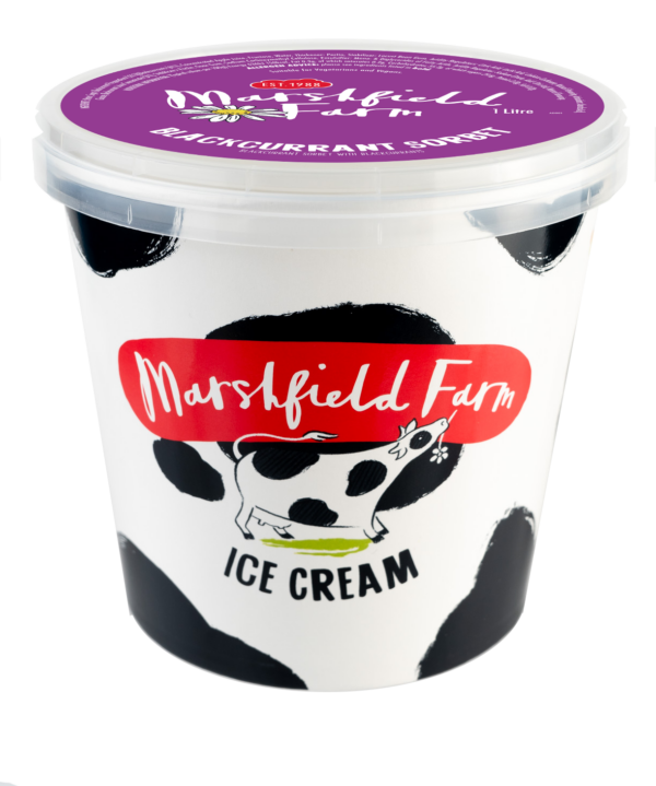 Marshfield Blackcurrant Sorbet 4 x 1 Litre