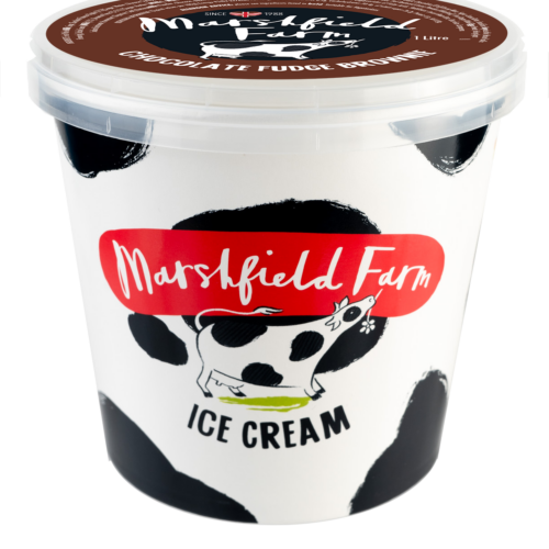 1 Litre 2024 Chocolate Fudge Brownie Marshfield Chocolate Fudge Brownie 4 x 1 Litre