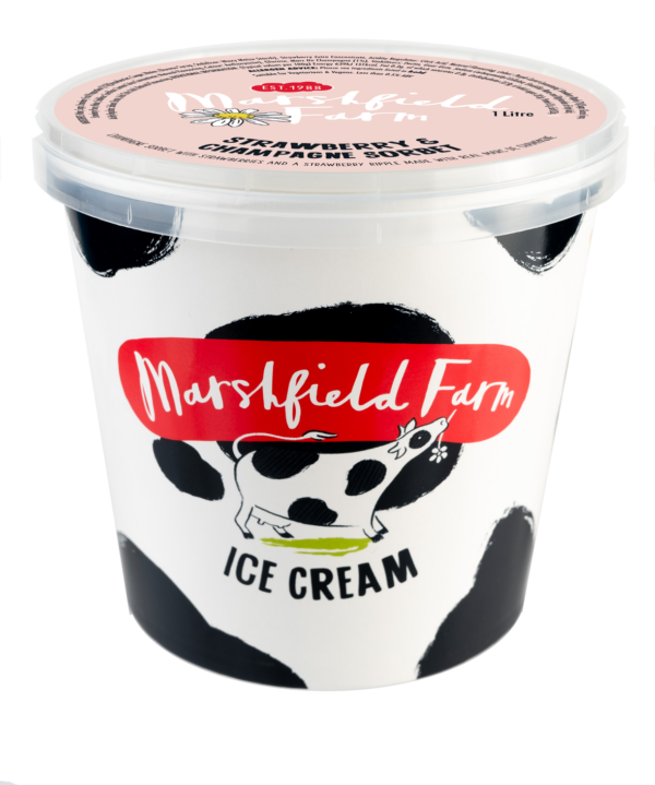 Marshfield Strawberry & Champagne Sorbet 4 x 1 Litre